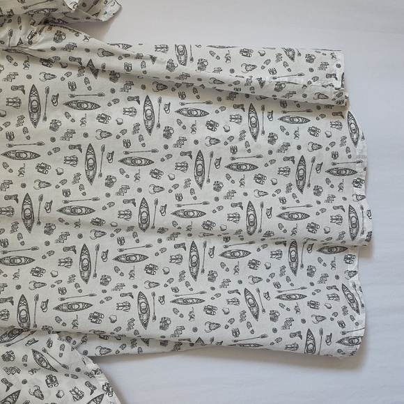 Mountain Khakis White & Gray Relaxed Fit Mens Cotton Shirt. Size Medium - Picture 7 of 12